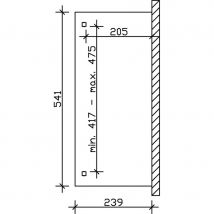 Skan Holz Terrassenüberdachung Verona Terrassendach, 541x239 cm, Eiche Hell