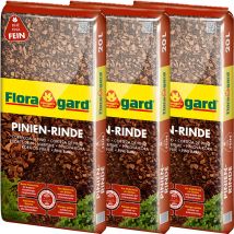 Floragard Pinienrinde Rindenmulch Pinienmulch, 3x20 l, 2-8 mm,fein