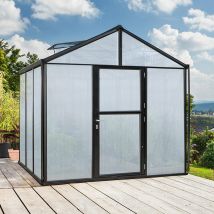 Vitavia Gewächshaus Zeus Tomatenhaus Schwarz, 16 mm, 242x258x250 cm (LxBxH)