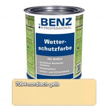 BENZ PROFESSIONAL Wetterschutzfarbe Holzschutzmittel , 0,75 l, Nordisch Gelb