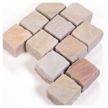 Seltra Natursteine Pflastersteine RIO DORADO Quarzit gelb-bunt, 1 Pack günstig