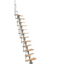 Minka Mittelholmtreppe Twister Buche grau Raumspartreppe günstig