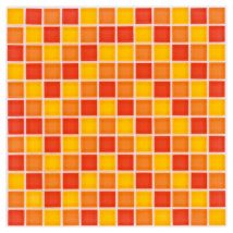 Glasmosaik Rot Orange Gelb 30x30 cm Mosaikfliesen 8 mm günstig