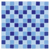 Glasmosaik Hellblau Mix 30x30 cm Mosaikfliesen 4 mm günstig