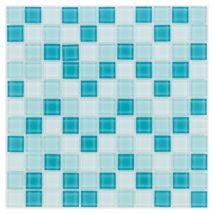 Glasmosaik Türkis Mix 30x30 cm Mosaikfliesen 4 mm günstig