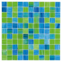 Glasmosaik Stichgrün 30x30 cm Mosaikfliesen 4 mm günstig