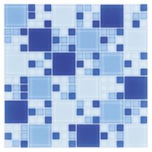 Glasmosaik Blau Mix 30x30 cm Mosaikfliesen günstig