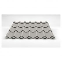 Luxmetall Dachziegelblech D-TILE, Stahl, grauweiß günstig