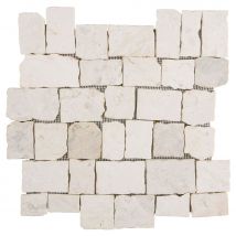 Natursteinmosaik Multiformat Marmor Murcino Creme 30x30 cm Mosaikfliesen günstig