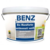 BENZ PROFESSIONAL Bio Wandfarbe seidenmatt weiß, 5 l