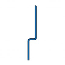 BLANKE Fliesenschiene Gefällekeil AQUA-KEIL WAND Edelstahl Schwarz matt 12,5/32mm, Links