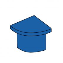 BLANKE Fliesenschiene Flachkappe für Viertelkreisprofil Edelstahl gebürstet 8mm günstig