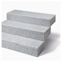 Seltra Natursteine Blockstufe BRAVO EXACTA Granit edelgrau Herkunft China, 15x35x100 cm