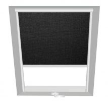 Wellker Verdunkelungsrollo Anthrazit 1601, 114x118 cm (S06), GGU,Manuell,VELUX,weiße Schiene