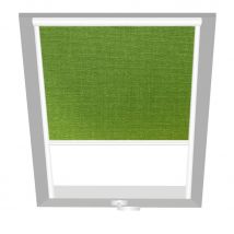 Wellker Verdunkelungsrollo Uni Grün 1599, 94x118 cm (PK06), Aluminiumschiene,GGL,Manuell,VELUX