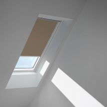 VELUX Verdunkelungsrollo Nougat 4574, FK04, GGU,Manuell,VELUX,weiße Schiene