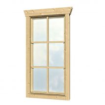 Skan Holz Einzelfenster 57,5x123,5cm für Gartenhaus 28mm, DIN Links