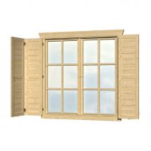 Skan Holz Fensterläden 2x57,5x123,5cm für Doppelfenster günstig