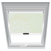 Roto Verdunklungsrollo Blumen-Beige 3-V51, 65x118 cm (6/11), 617,Aluminiumschiene,Elektro,Roto