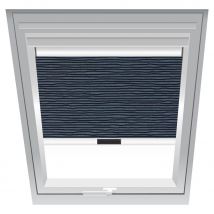 Roto Verdunklungsrollo Linien-Schwarz 3-V53, 114x118 cm (11/11), 617,Elektro,Roto,weiße Schiene