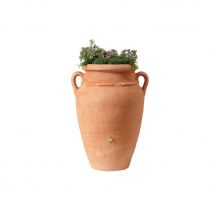 GRAF Regentonne Antik Amphore mit integrierter Pflanzschale, terracotta Regenfass, 360 L