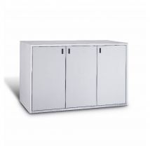 Paul Wolff Mülltonnenbox Einstiegsmodell Basis Weißaluminium 3er Box Mülltonnenverkleidung günstig
