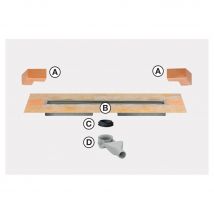 Schlüter-KERDI-LINE F 40 Duschrinne V4A Edelstahl, 1100 mm