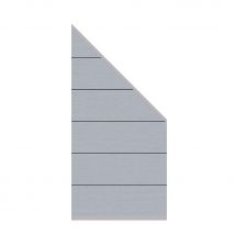 TraumGarten Sichtschutzzaun SYSTEM WPC XL Anschluss Grau Sichtschutz Steckzaun Lamellenzaun günstig