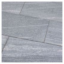 Seltra Natursteine Terrassenplatten BIASCA satiniert Gneis silbergrau-liniert, 120x40x3 cm