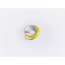 Bernardaud - Bague plate Alba jaune - Bijoux en Porcelaine de Limoges