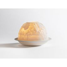 Bernardaud - Lithophanie Rêverie équestre - Photophore en porcelaine