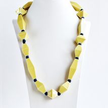 Bernardaud - Sautoir Perles Jaune - Bijoux en Porcelaine de Limoges