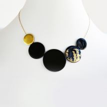 Bernardaud - Ras du cou Disque Noir - Bijoux en Porcelaine de Limoges