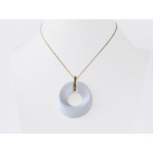 Bernardaud - Pendentif Alba blanc - Bijoux en Porcelaine de Limoges