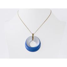 Bernardaud - Pendentif Alba bleu - Bijoux en Porcelaine de Limoges