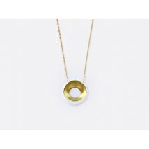 Bernardaud - Pendentif Charms Alba blanc et or - Bijoux en Porcelaine de Limoges