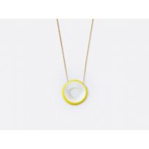 Bernardaud - Pendentif Charms Alba jaune - Bijoux en Porcelaine de Limoges