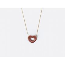 Bernardaud - Pendentif Charms Cœur rose de sable - Bijoux en Porcelaine de Limoges