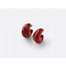 Bernardaud - Boucles d'oreilles Eve rouge corail - Bijoux en Porcelaine de Limoges