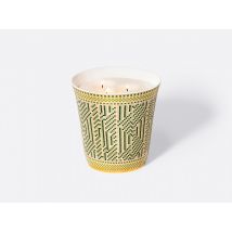 Bernardaud - Augusta - Pot à bougie 15 cm + bougie parfumée "Thé Royal" 950g - Vert