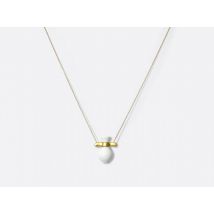 Bernardaud - Pendentif Fiorela Blanc et Or - Bijoux en Porcelaine de Limoges