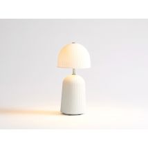 Bernardaud - Lampe Led Campanule - Ombrelle Platine - Blanc - Objets Décoratifs en porcelaine