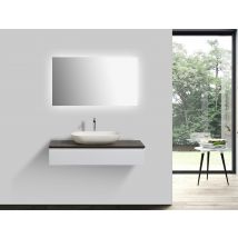 Vision 1000 badkamerset wit mat - spiegel en waskom als optie