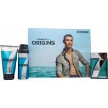Cristiano Ronaldo CR7 Origins Gift Set 100ml EDT Spray + 150ml Shower Gel + 150ml Body Spray