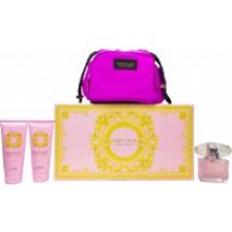Versace Bright Crystal Gift Set 90ml EDT + 100ml Body Lotion + 100ml Shower Gel + Purse