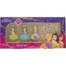 Air-Val Disney Princess Gift Set Nail Polish - Blue + Nail Polish - Pink + Nail Polish - Yellow + Nail Stickers