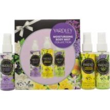 Yardley Moisturising Body Mist Collection Gift Set 50ml Gardenia & Cassis + 50ml Freesia & Bergamot + 50ml Lilac & Pear