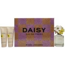 Marc Jacobs Daisy Eau So Fresh Gift Set 75ml EDT + 75ml Body Lotion + 75ml Shower Gel