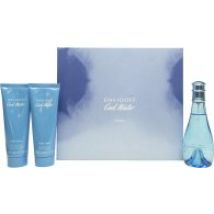 Davidoff Cool Water Woman Gift Set 100ml EDT + 75ml Body Lotion + 75ml Shower Gel