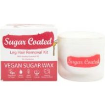 Sugar Coated Leg Hair Removal Kit with Rosehip Essential Oil 200g Wax + 2 Big Spatulas + 1 Small Spatula + 15 Re-Usable Strips